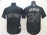 Yankees 24 Gary Sanchez Kraken Black 2019 Players' Weekend Player Jersey,baseball caps,new era cap wholesale,wholesale hats
